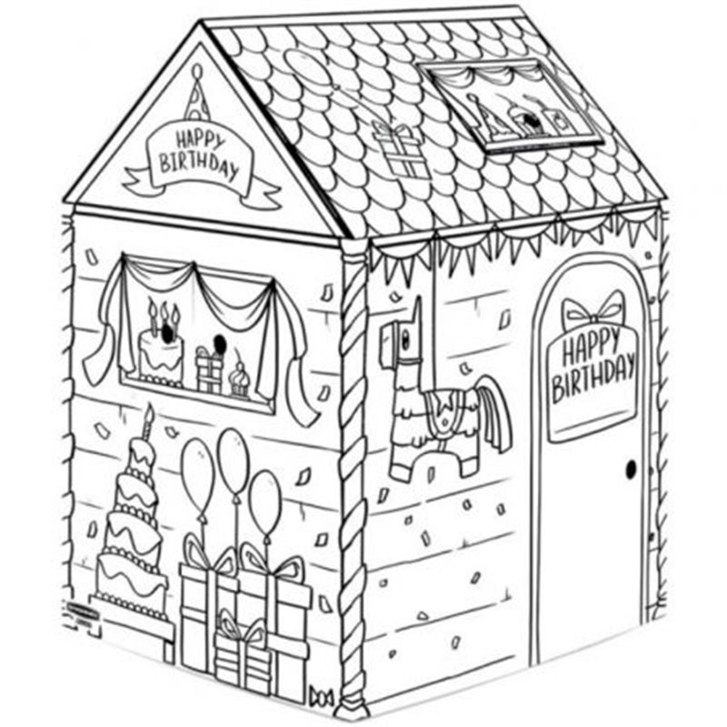 Casa Cumplea�os para pintar Bankers Box 100142505