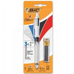 Bol�grafo de Tinta de Aceite Retr�ctil Bic 4 Colours 942103/ 1 unidad/ 4 Colores de Tinta/ Cuerpo Color Blanco