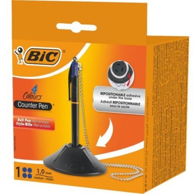 Bol�grafo de Tinta de Aceite Retr�ctil Bic 527507/ Azul/ Incluye Base + Cadena