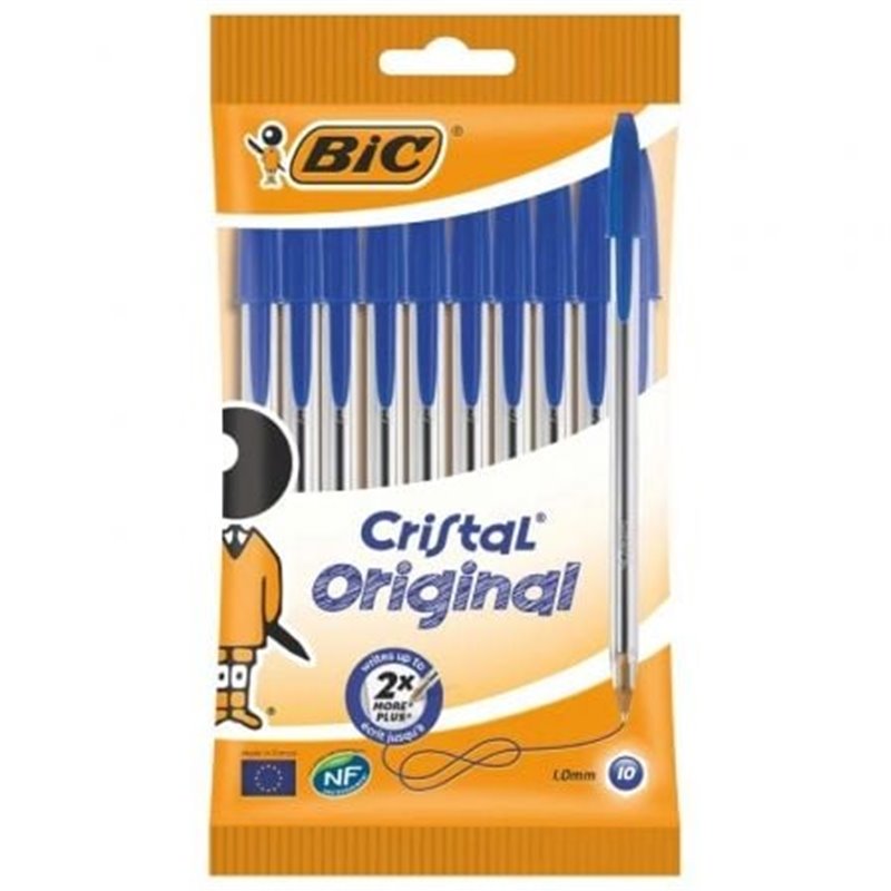 Bol�grafos de Tinta de Aceite Bic Cristal Original 516352/ 10 unidades/ Azules