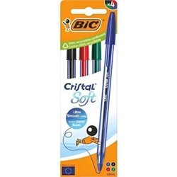 Bol�grafo de Tinta de Aceite Bic Cristal Original 516343/ 4 unidades/ Colores Surtidos