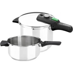 Olla a Presi�n R�pida Monix Quick M560005/ �22cm/ 4+6L/ Acero Inoxidable