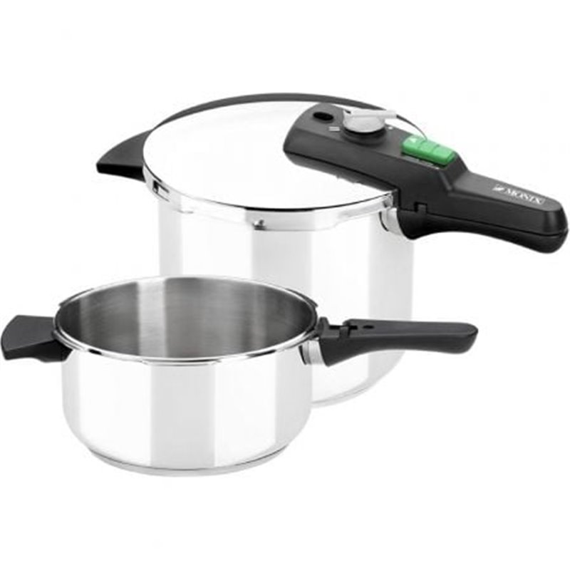 Olla a Presi�n R�pida Monix Quick M560005/ �22cm/ 4+6L/ Acero Inoxidable