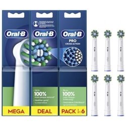 Cabezal de Recambio para cepillo Oral-B Pro Cross Action/ Pack 6 uds
