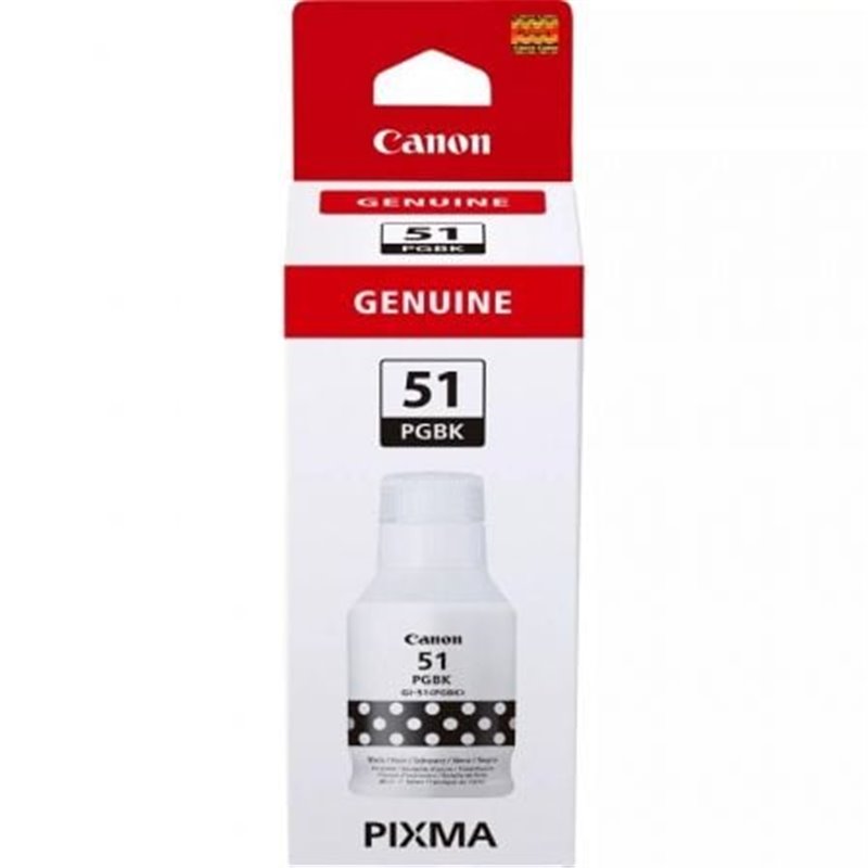 Botella de Tinta Original Canon GI-51/ Negra