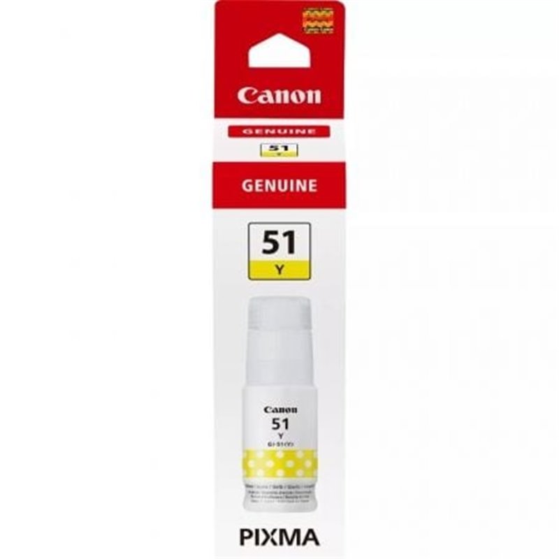 Botella de Tinta Original Canon GI-51/ Amarilla
