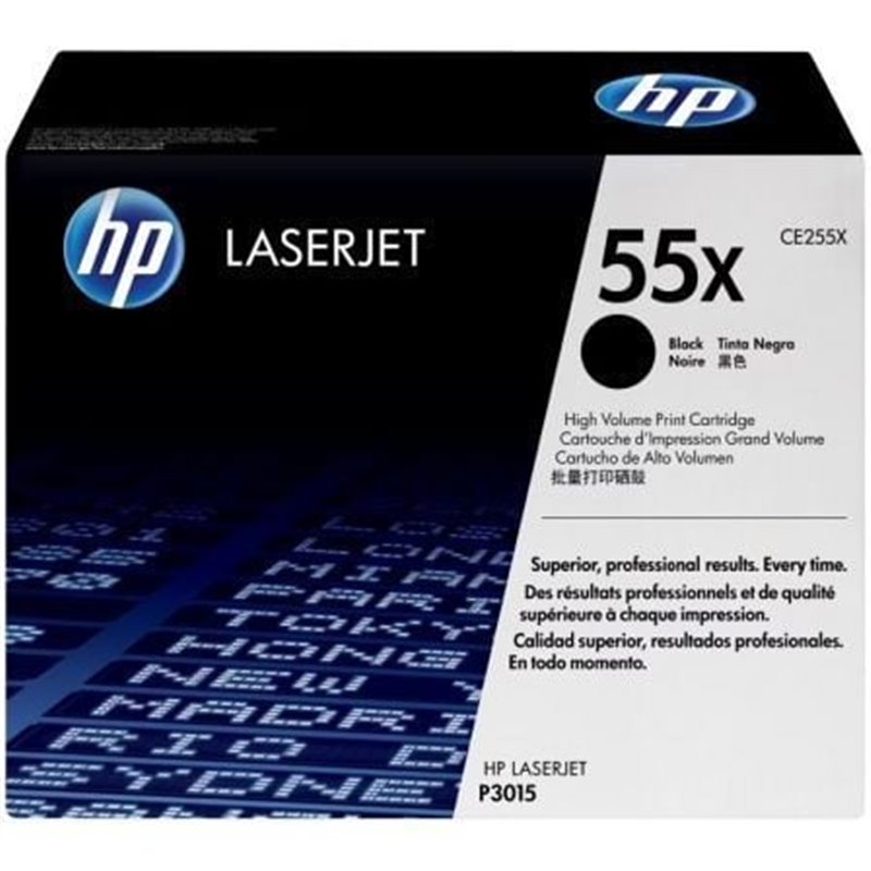 T�ner Original HP n�55X XL Alta Capacidad/ Negro