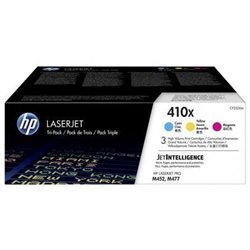 T�ner Original HP n�410X XL Alta Capacidad Multipack/ Cian/ Magenta/ Amarillo