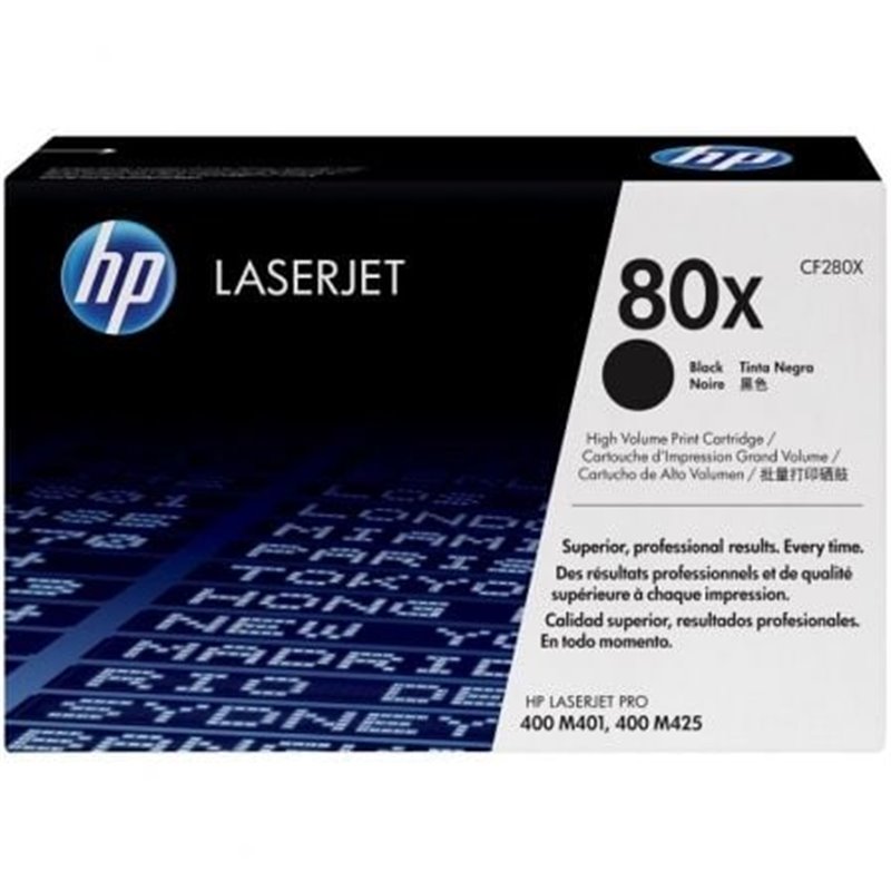 T�ner Original HP n�80X XL Alta Capacidad/ Negro