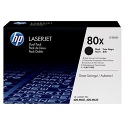 T�ner Original HP n�80X XL Alta Capacidad Multipack/ 2x Negro