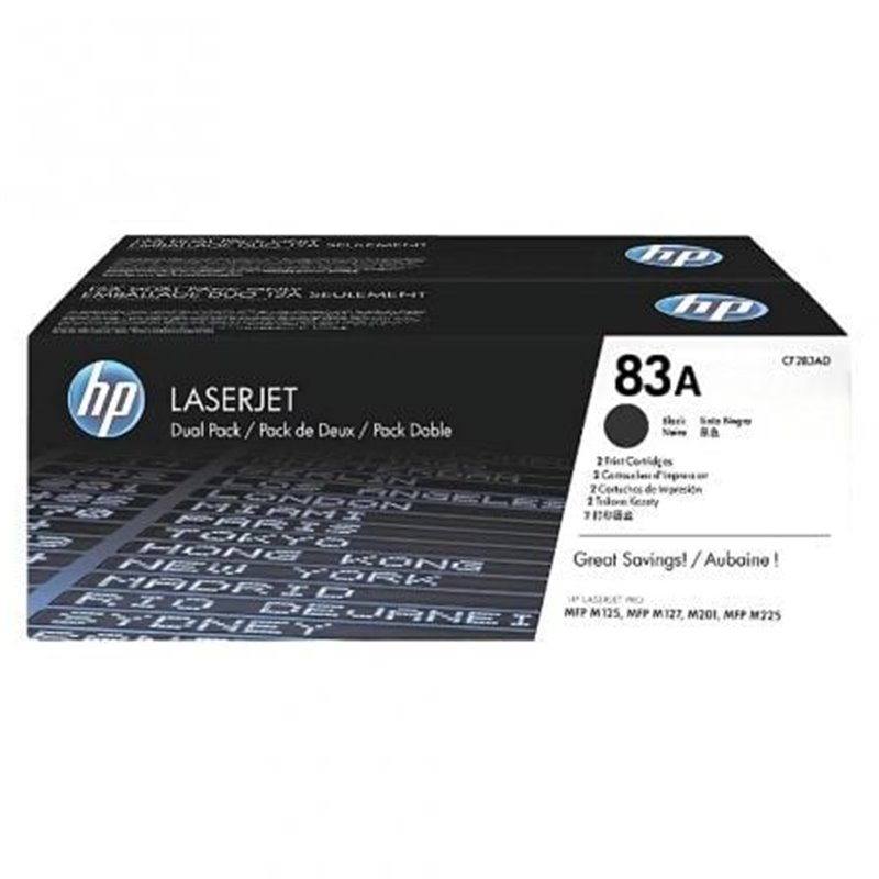 T�ner Original HP n�83A Multipack/ 2x Negro