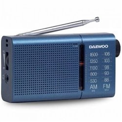 Radio Port�til Daewoo DW1036/ a Pilas/ Azul