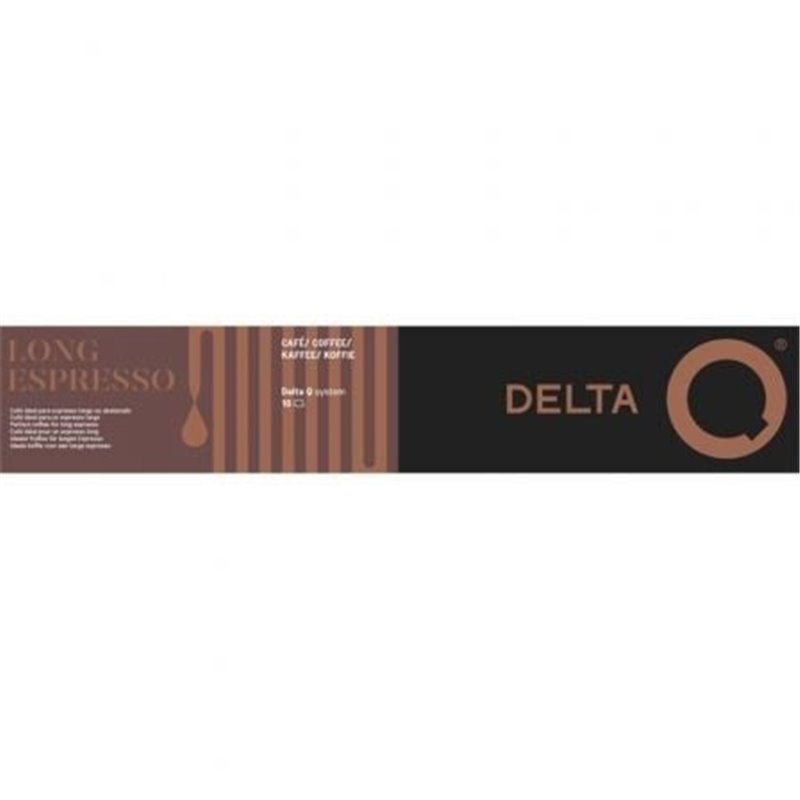 C�psula Delta Delta Q-Long Espresso para cafeteras Delta/ Caja de 10