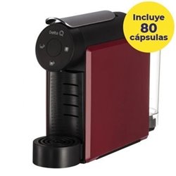 Cafetera de C�psulas Delta Mini Qool/ Roja + 80 c�psulas QALIDUS