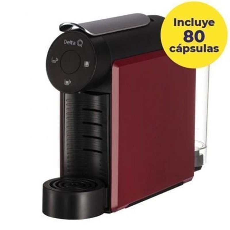 Cafetera de C�psulas Delta Mini Qool/ Roja + 80 c�psulas QALIDUS