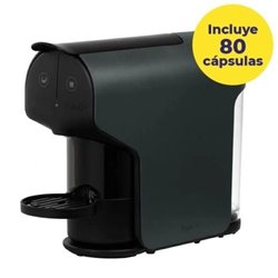 Cafetera de C�psulas Delta Quick/ Negra + 80 c�psulas caf� QALIDUS