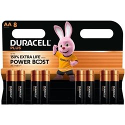 Pack de 8 Pilas AA Duracell Plus Power Boost DPBLR6B8/ 1.5V/ Alcalinas