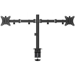 Soporte de Mesa para 2 Monitores Fonestar SMM-112BA/ Giratorio/ Inclinable/ hasta 9kg