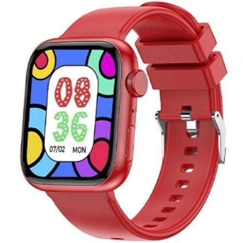 Smartwatch Forever IGo Watch 3 JW-500/ Notificaciones/ Frecuencia Card�aca/ Rojo