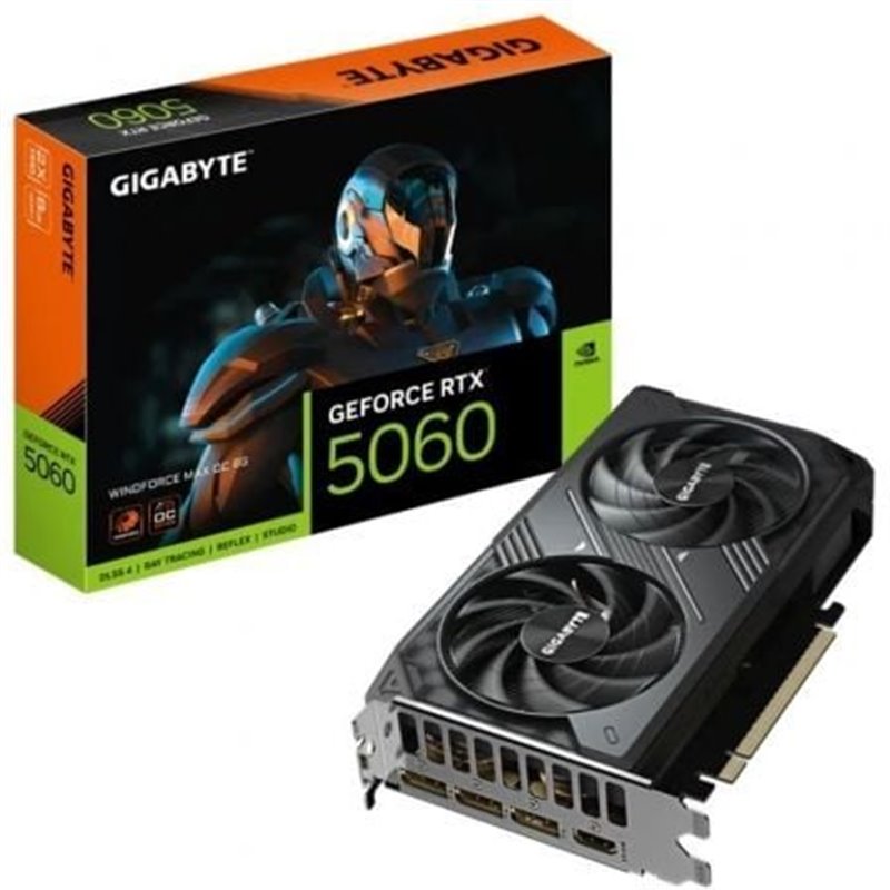 Tarjeta Gr�fica Gigabyte GeForce RTX 5060 WindForce Max OC/ 8GB GDDR7