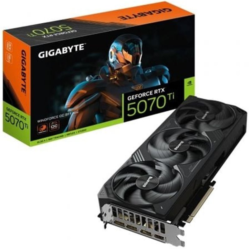 Tarjeta Gr�fica Gigabyte GeForce RTX 5070 Ti WindForce OC SFF/ 16GB GDDR7