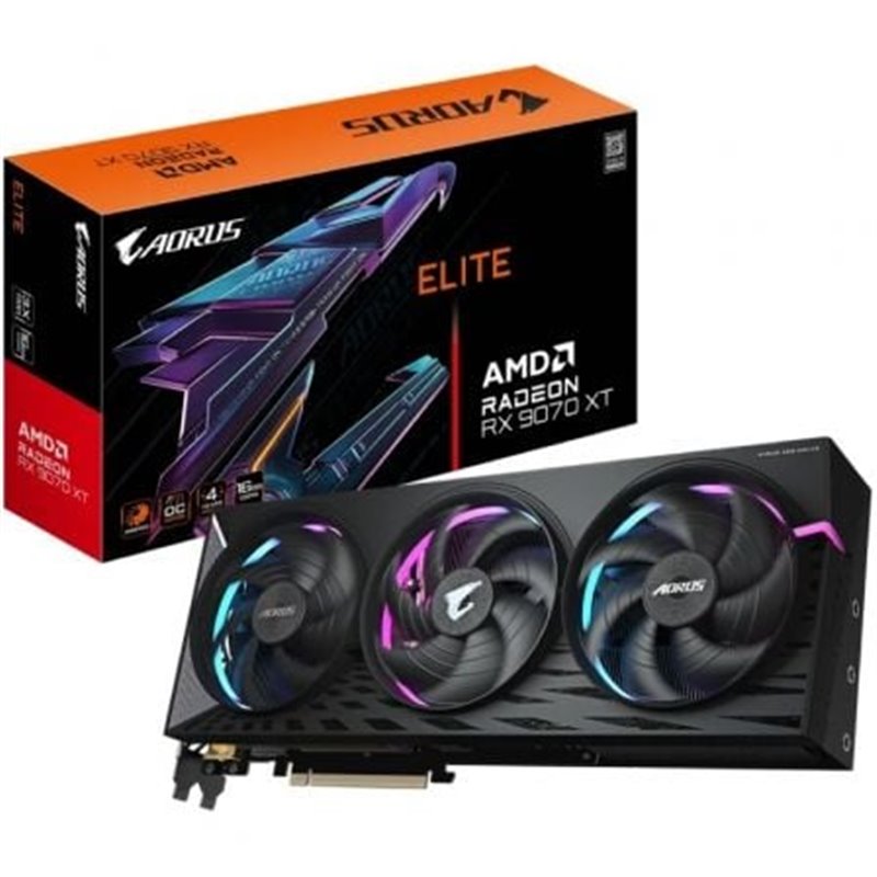 Tarjeta Gr�fica Gigabyte AORUS Radeon RX 9070 XT Elite/ 16GB GDDR6