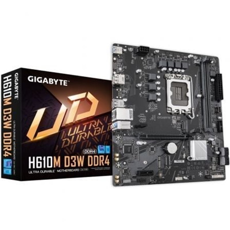 Placa Base Gigabyte H610M D3W DRR4 Socket 1700/ DDR4/ PCIe 4.0/ Micro ATX