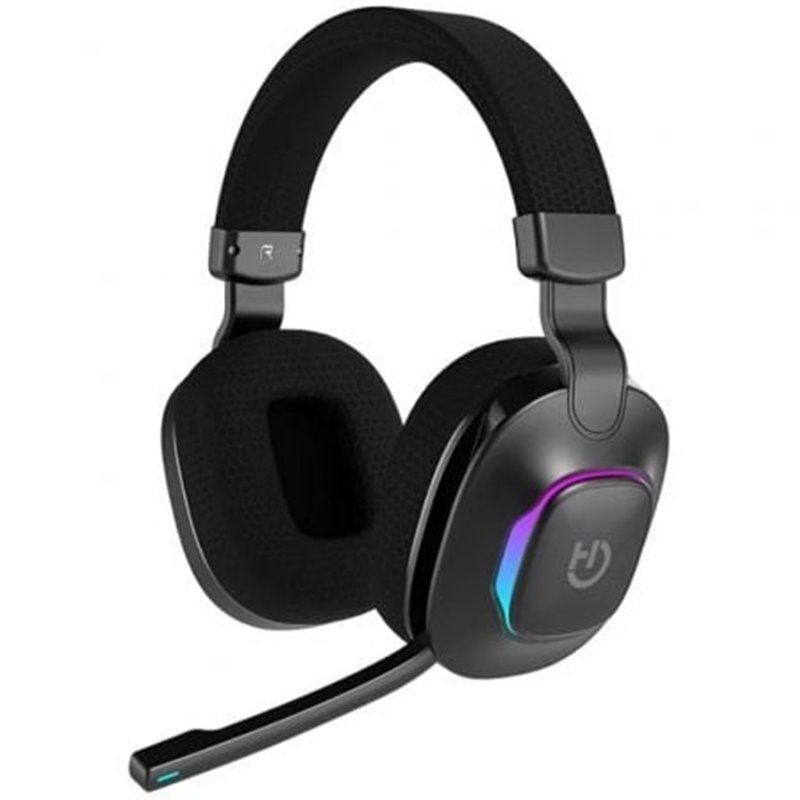 Auriculares Gaming Inal�mbricos con Micr�fono Hiditec Vortex ARGB/ Jack 3.5/ Bluetooth/ Negros