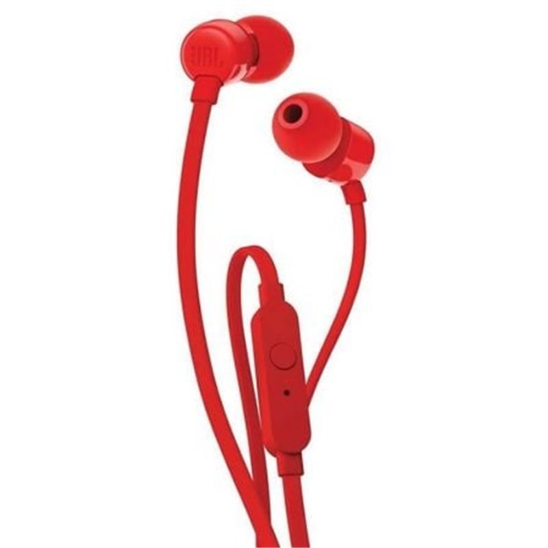 Auriculares Intrauditivos JBL T110/ con Micr�fono/ Jack 3.5/ Rojos