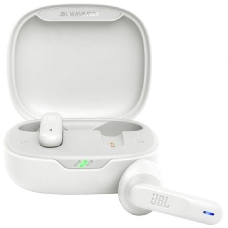 Auriculares Bluetooth JBL Wave Flex con estuche de carga/ Autonom�a 8h/ Blancos