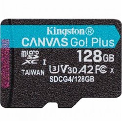 Tarjeta de Memoria Kingston CANVAS Select Plus 128GB microSD XC/ Clase 10/ 200MBs