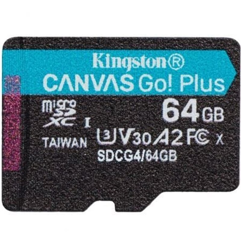Tarjeta de Memoria Kingston CANVAS Select Plus 64GB microSD XC/ Clase 10/ 200MBs