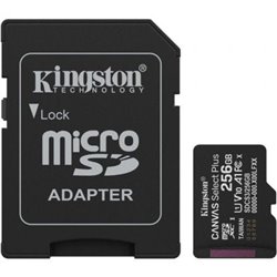 Tarjeta de Memoria Kingston CANVAS Select Plus 256GB microSD XC con Adaptador/ Clase 10/ 150MBs