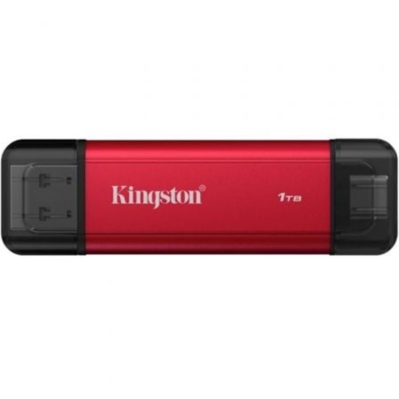 Disco Externo SSD Kingston Dual Portable SSD 1TB/ USB Tipo-C y USB 3.2/ Rojo
