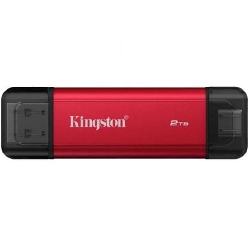 Disco Externo SSD Kingston Dual Portable SSD 2TB/ USB Tipo-C y USB 3.2/ Rojo