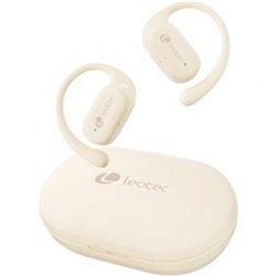 Auriculares Deportivos Bluetooth Leotec Open Air Zenith Sport con estuche de carga/ Autonom�a 6.5h/ Beige