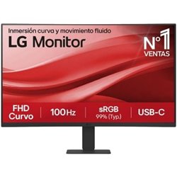 Monitor Curvo LG 27U421A-B 27"/ Full HD/ Negro