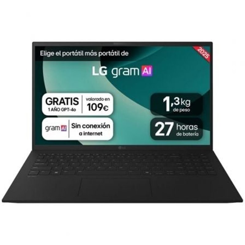 Port�til LG Gram 15ZD80T-G.AX55B Ryzen AI 5-340/ 16GB/ 512GB SSD/ 15.6"/ Sin Sistema Operativo