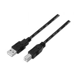 Cable USB 2.0 Impresora Aisens A101-0008/ USB Tipo-B Macho - USB Macho/ 4.5m/ Negro