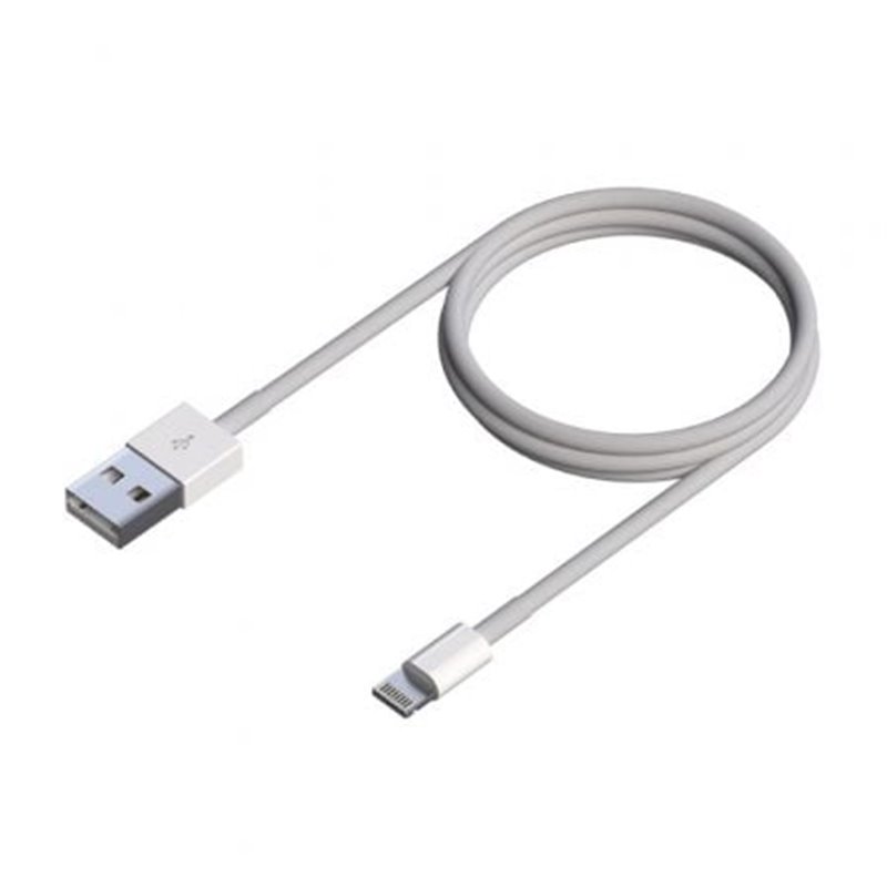 Cable USB 2.0 Lightning Aisens A102-0542/ USB Macho - Lightning Macho/ 50cm/ Blanco