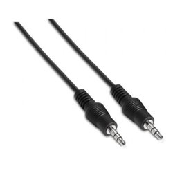 Cable Est�reo Aisens A128-0142/ Jack 3.5 Macho - Jack 3.5 Macho/ Hasta 0.1W/ 1.5m/ Negro