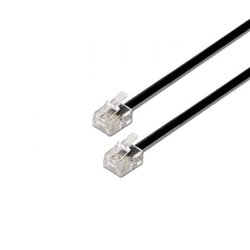 Cable de Tel�fono RJ11 6P4C Aisens A143-0319/ 2m/ Negro