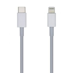 Cable USB 2.0 Tipo-C Lightning Aisens A102-0441/ Lightning Macho - USB Tipo-C Macho/ 480Mbps/ 20cm/ Blanco