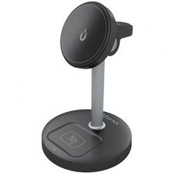 Base de carga Inal�mbrica Aisens ASCH-15W3WC066-BK/ 15W/ Negro