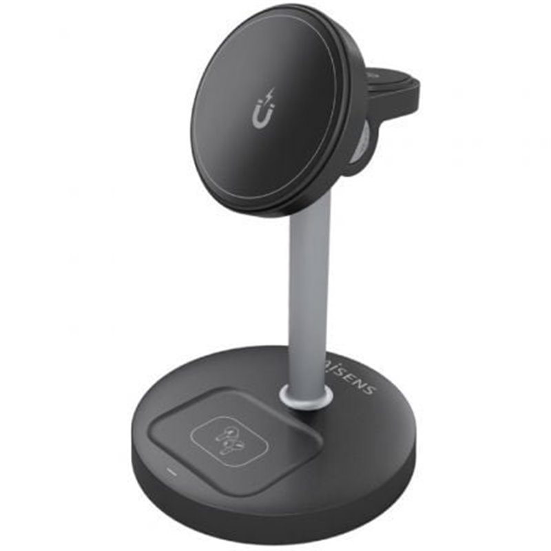 Base de carga Inal�mbrica Aisens ASCH-15W3WC066-BK/ 15W/ Negro