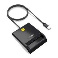 Lector de DNI y Tarjetas Aisens ASCR-SN06-BK/ USB 2.0/ Negro