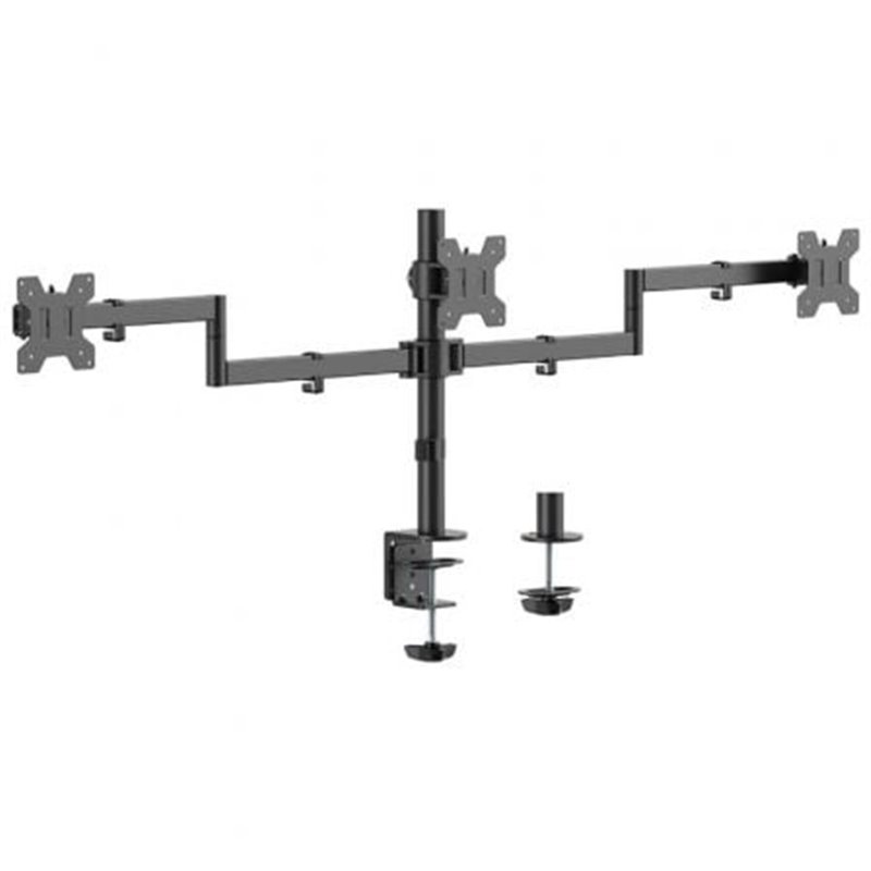 Soporte de Mesa para 3 Monitores Aisens DT27TSR-281/ Giratorio/ Inclinable/ hasta 10kg