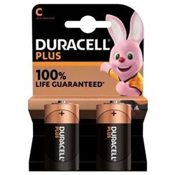 Pack de 2 Pilas C Duracell LR14/ 1.5V/ Alcalinas