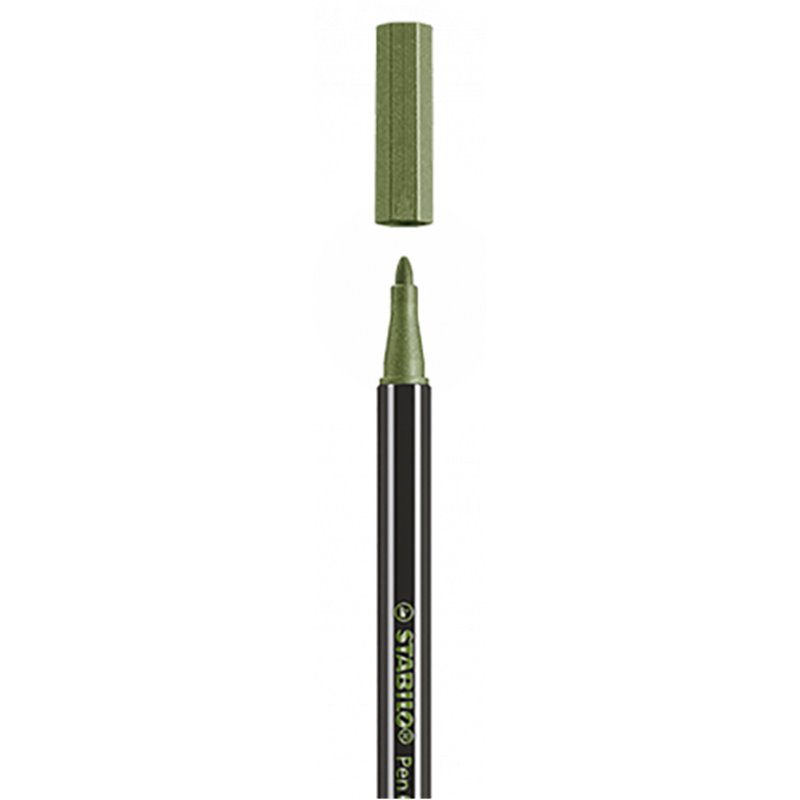 ROTULADOR PUNTA 1,4 MM PEN 68 METALLIC VERDE HOJA STABILO 68/843