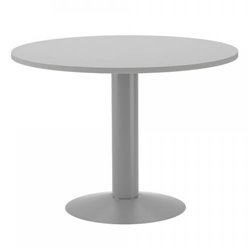 MESA DE REUNIONES REDONDA 100CM DE DIAMETRO. ALTURA 72CM. COLOR: PATA METALICA GRIS / TABLERO GRIS ROCADA 3005AT02